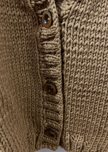 Kadın Kahverengi Örgü Hırka (El emeği) - Görsel 2