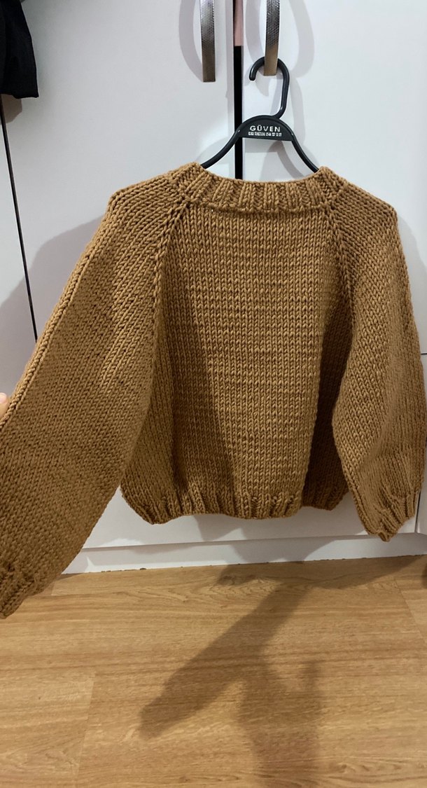 Kadın Kahverengi Örgü Hırka (El emeği) - Görsel 3