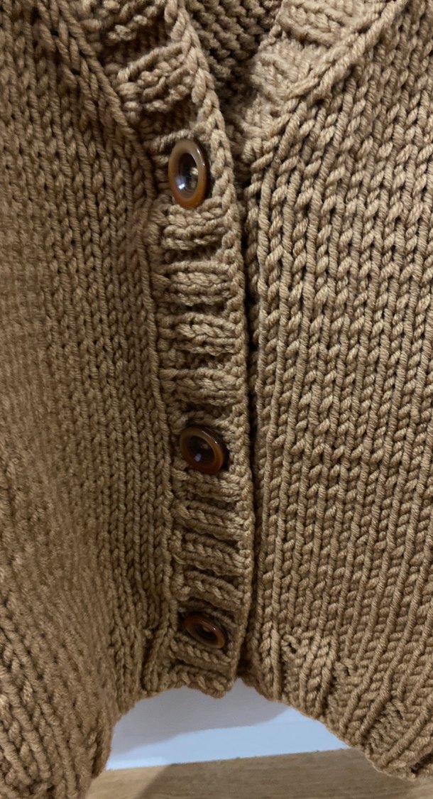 Kadın Kahverengi Örgü Hırka (El emeği) - Görsel 2