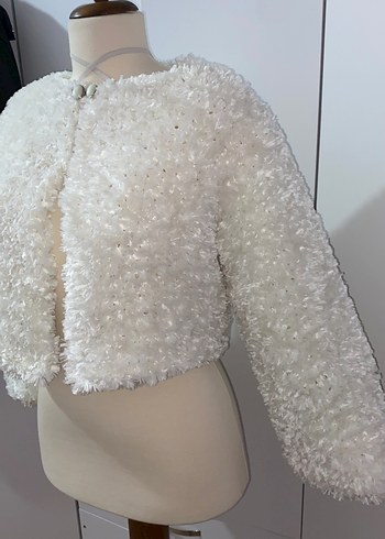 Beyaz Kürklü Bolero (El Emeği) - Görsel 4
