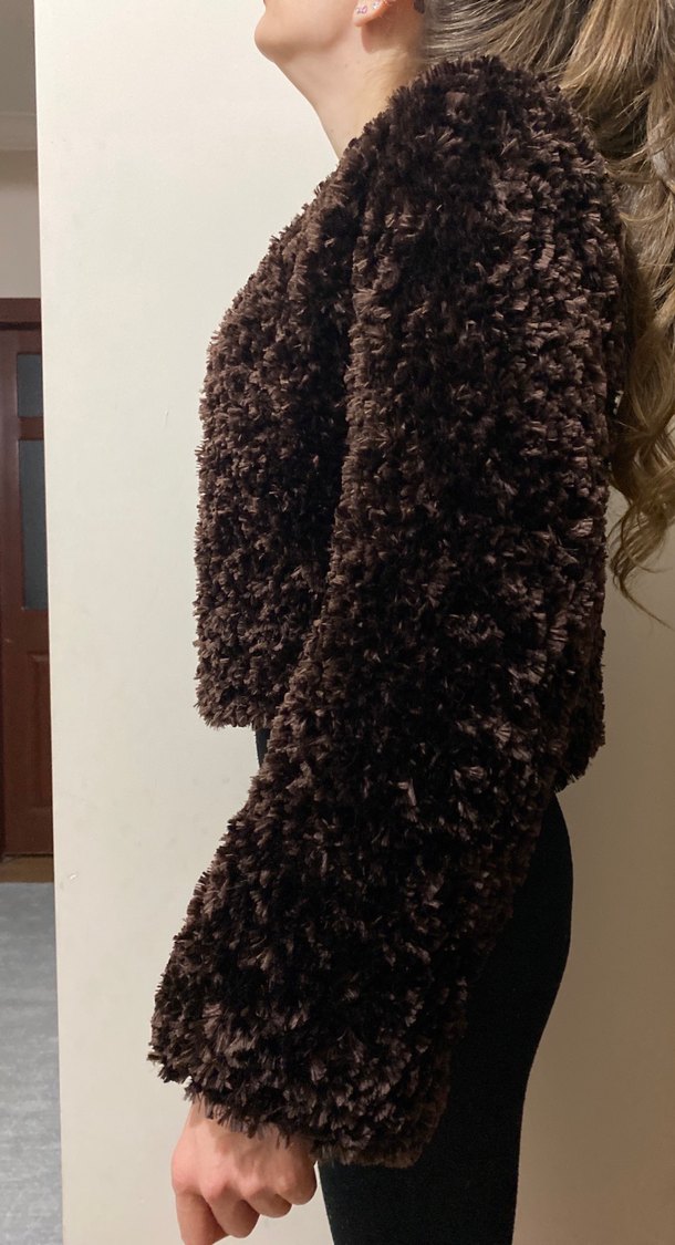 Kahverengi Kadın Kürk Detaylı Midi Ceket (El Emeği) - Görsel 2