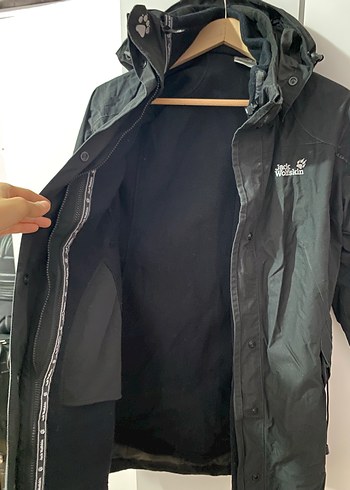 Jack Wolfskin Jack Wolfskin Siyah Kadin Kapüşonlu Mont