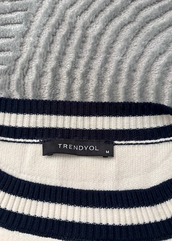 Trendyol & Milla Kadın Lacivert Beyaz Çizgili Triko Kazak