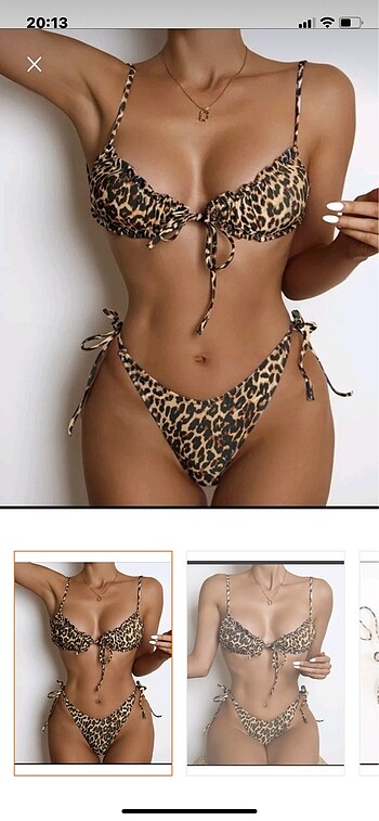 Leoparlı bikini