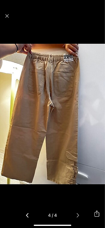 s Beden camel Renk Bershka pantolon