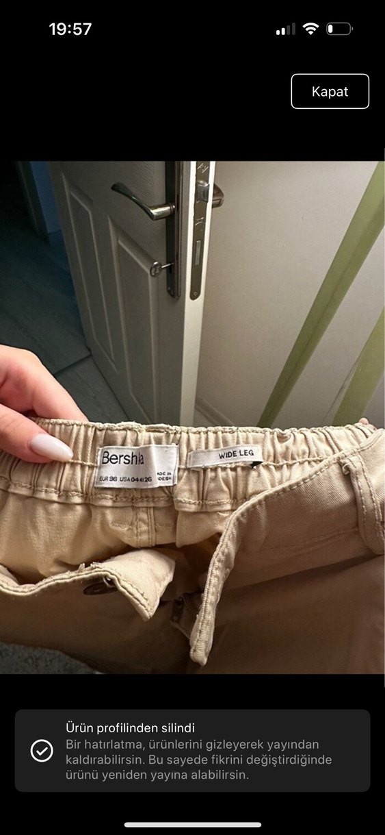 Bej kargo pantolon - Görsel 2