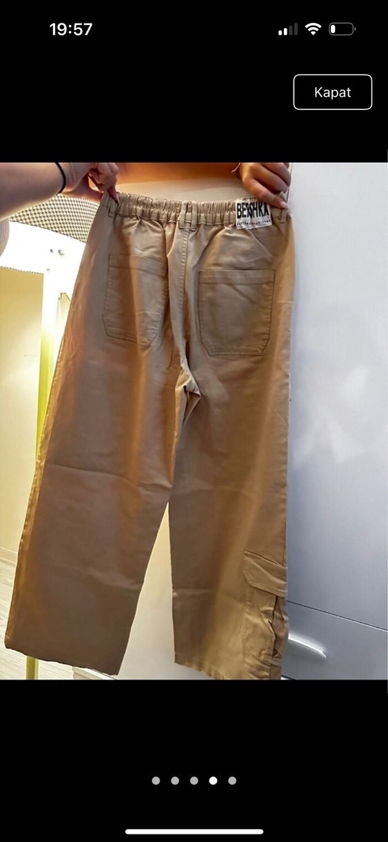 Bej kargo pantolon - Görsel 4