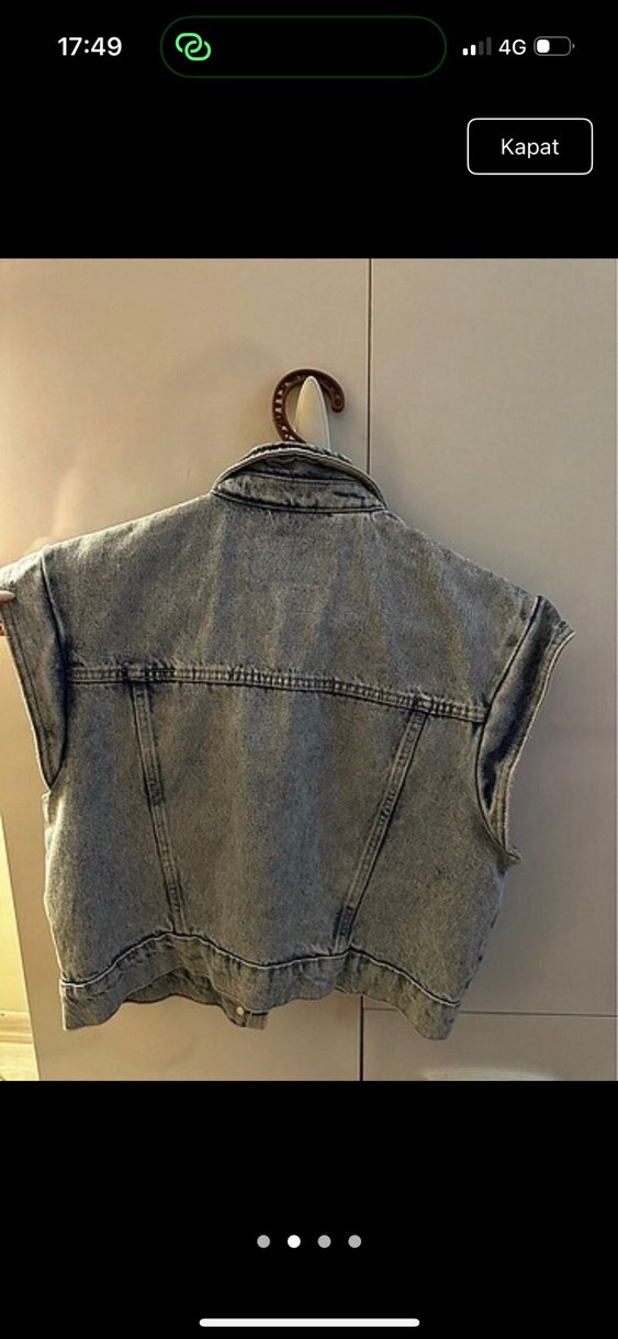 Kadın Düğmeli Denim Ceket - Görsel 3