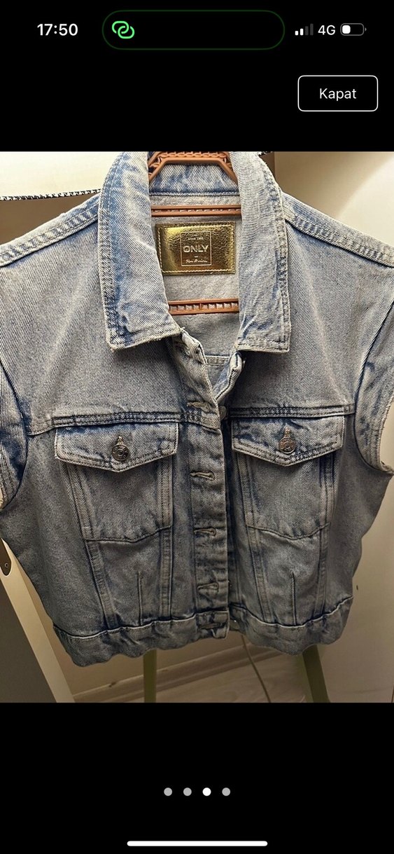 Kadın Düğmeli Denim Ceket - Görsel 2