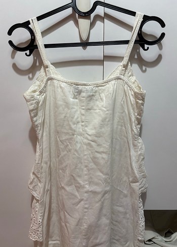 Beyaz Dantel Detaylı Bohem Midi Elbise - Görsel 6