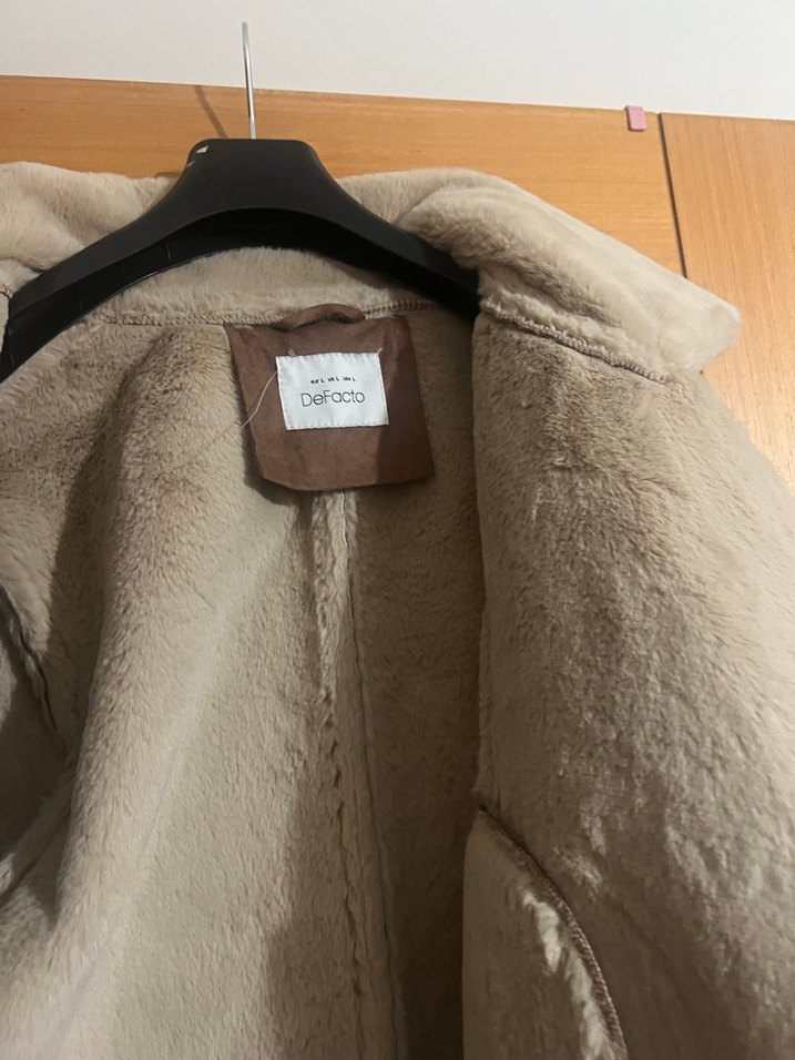 Kahverengi Süet Kürklü Kadın Ceket - Görsel 2