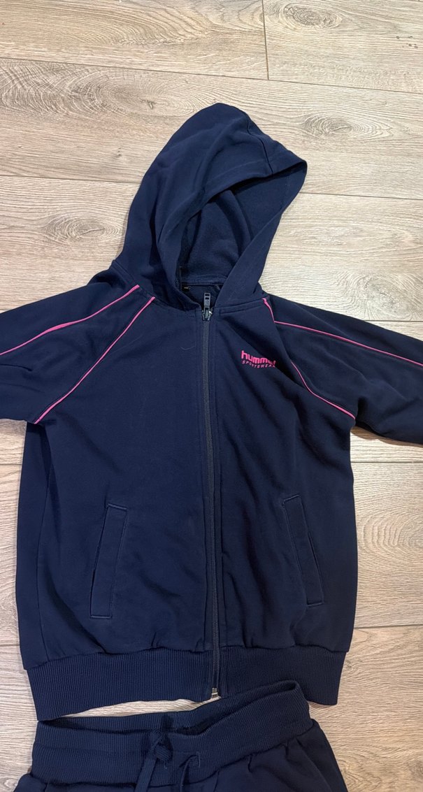 Kızlar için Lacivert Fermuarlı Eşofman Takımı - Görsel 2