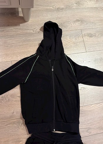 Siyah Fermuarlı Kadın Eşofman Takımı - Görsel 3