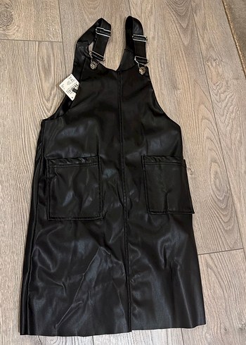 Siyah Deri Kemerli Midi Kadın Tulum - Görsel 3