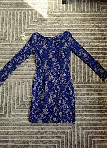 Saks Mavisi elbise - Görsel 3