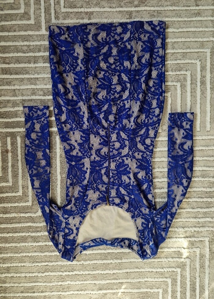 Saks Mavisi elbise - Görsel 2