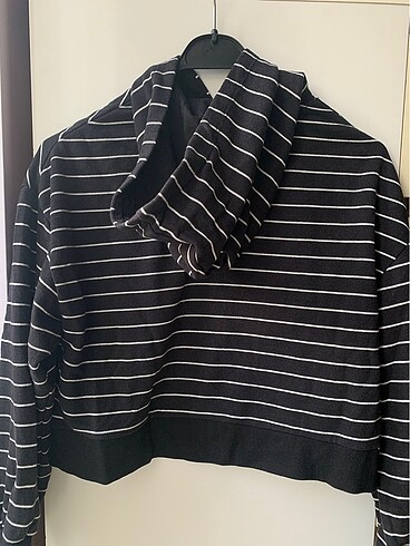 Pull and Bear PULL&BEAR siyah çizgili sweatshirt