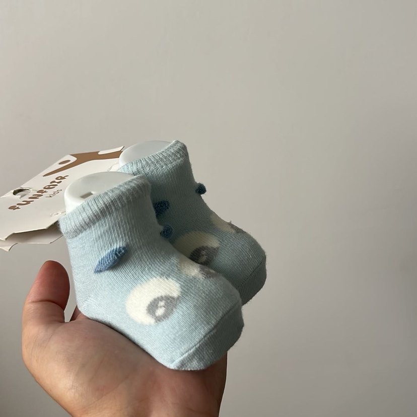 Pastel Mavi Baskılı 
 Çocuk Çorabı - Görsel 2