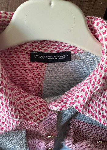 Renkli Düğmeli Uzun Kollu Kadın Gömlek - Görsel 3