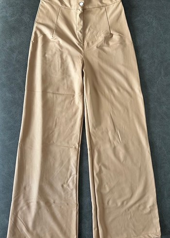 Taba Düğmeli Kadın Mumlu Pantolon - Görsel 4