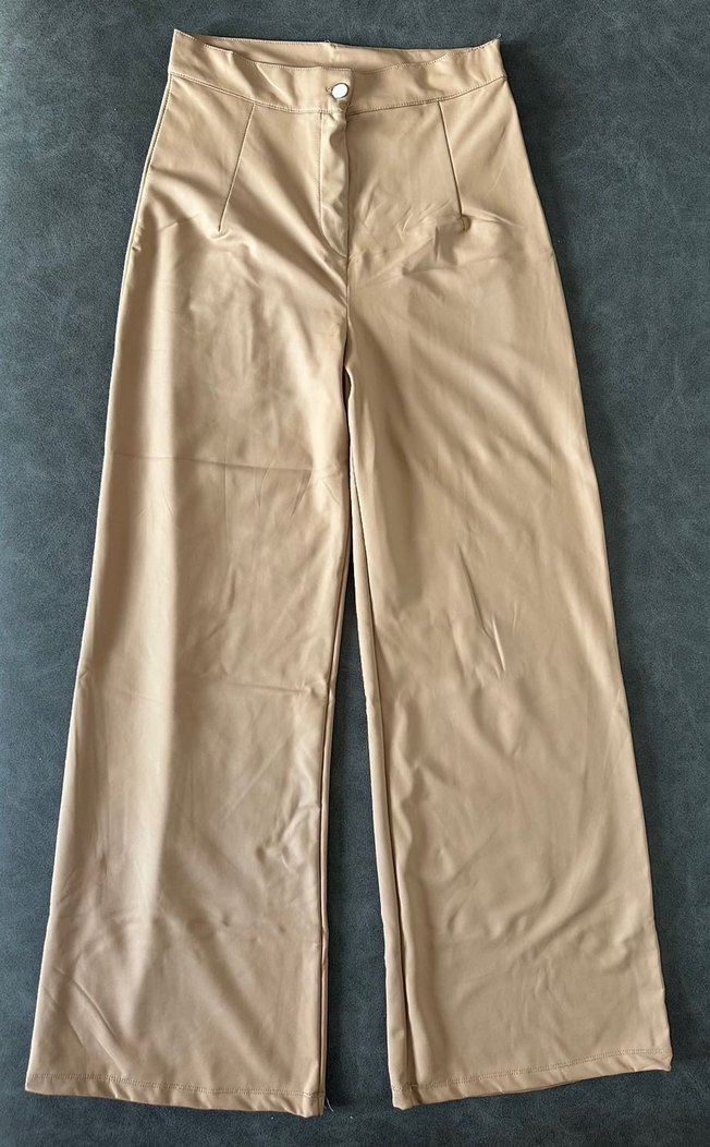 Taba Düğmeli Kadın Mumlu Pantolon - Görsel 4