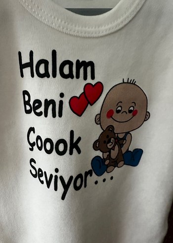 Bebek Uzun Kollu Baskılı Beyaz Body - Görsel 3