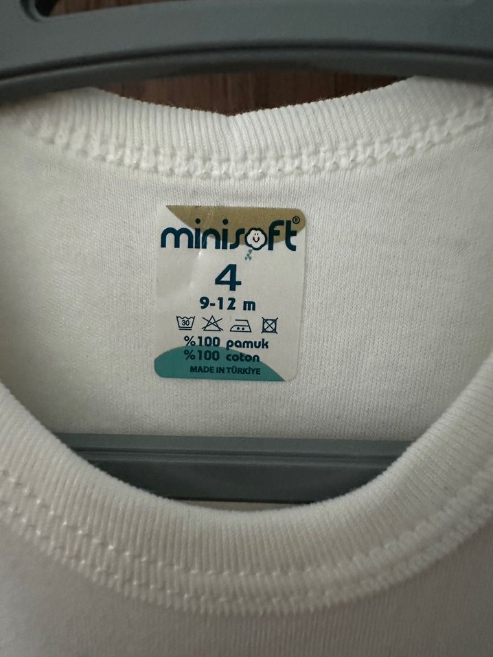 Bebek Uzun Kollu Baskılı Beyaz Body - Görsel 2