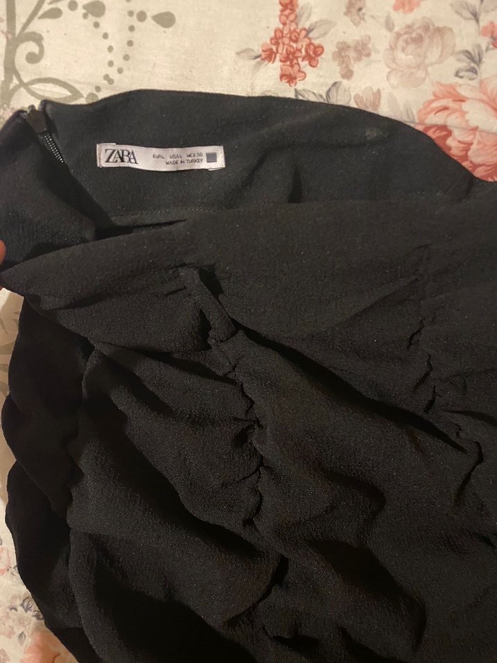 Fırfırlı Siyah Uzun Hamile Eteği - Görsel 2