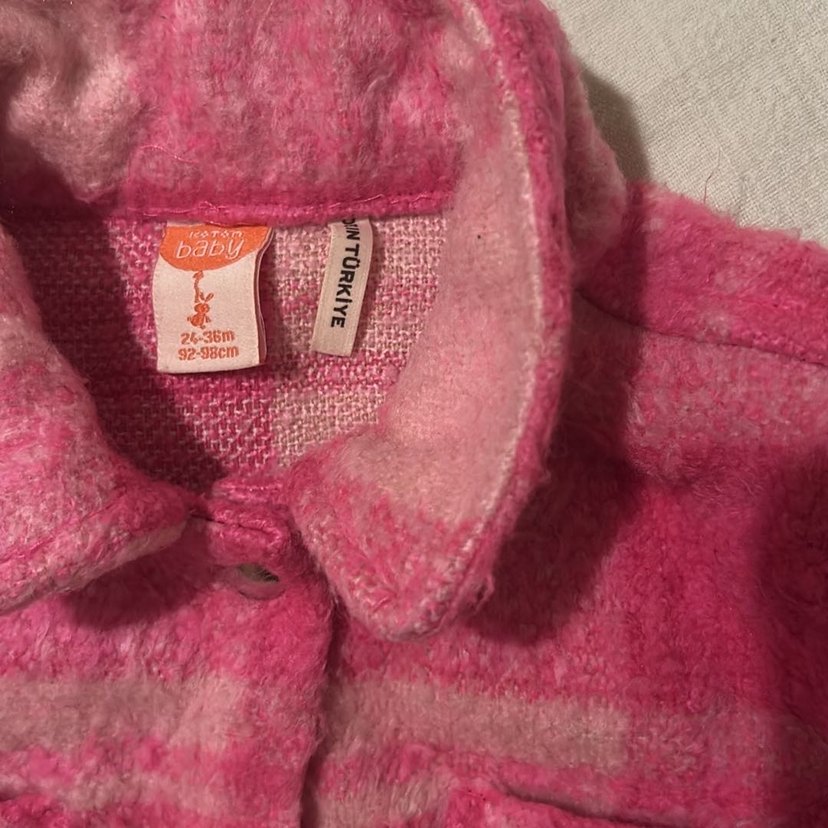 Kız Çocuk Pembe Düğmeli Polar Gömlek - Görsel 2