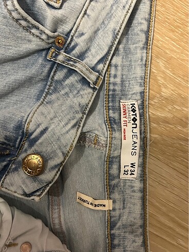 34 Beden Koton Skinny Fit High Rise 34
