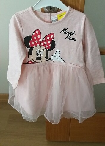 Minnie Mouselu Tütülü Elbise 