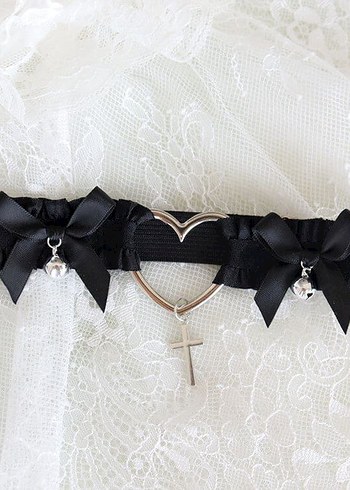 Gotik siyah chocker