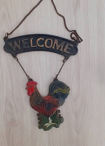 Vintage metal welcome tabela