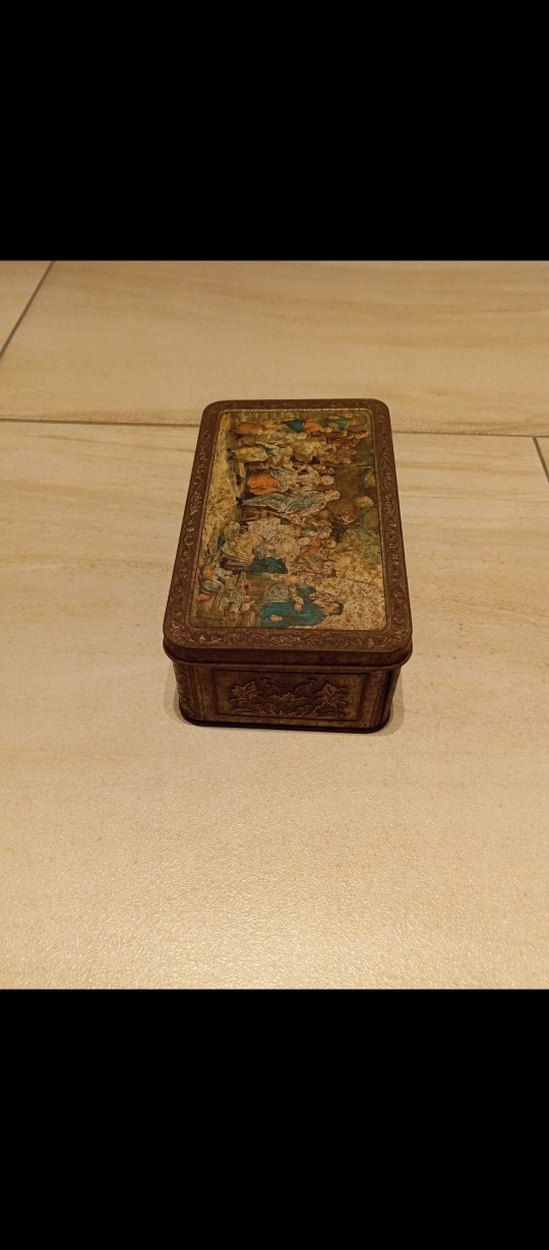 vintage/antik metal kutu - Görsel 4