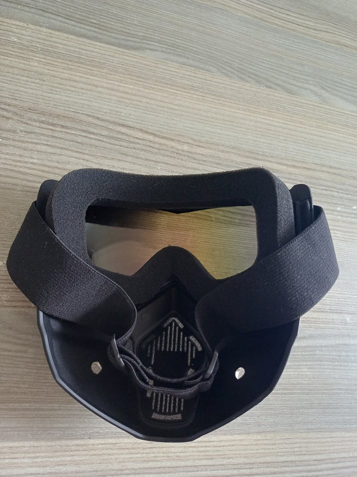 Karanlık Çok Renkli Kamuflaj Motosiklet Kaskı - Görsel 2