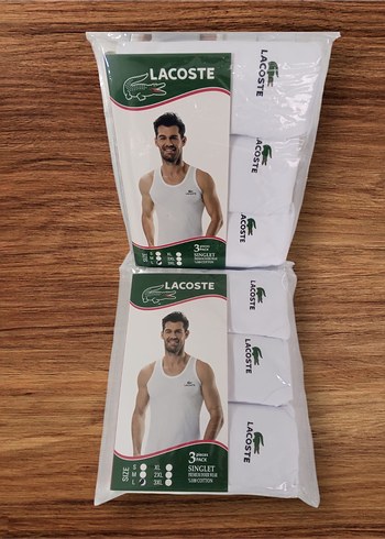 xxl Beden Pierre Cardin Beyaz Baskılı Erkek Atlet 3'lü Paket