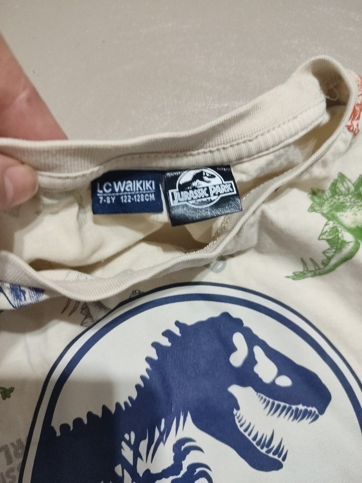 Renkli Jurassic World Baskılı Erkek Tişört - Görsel 3