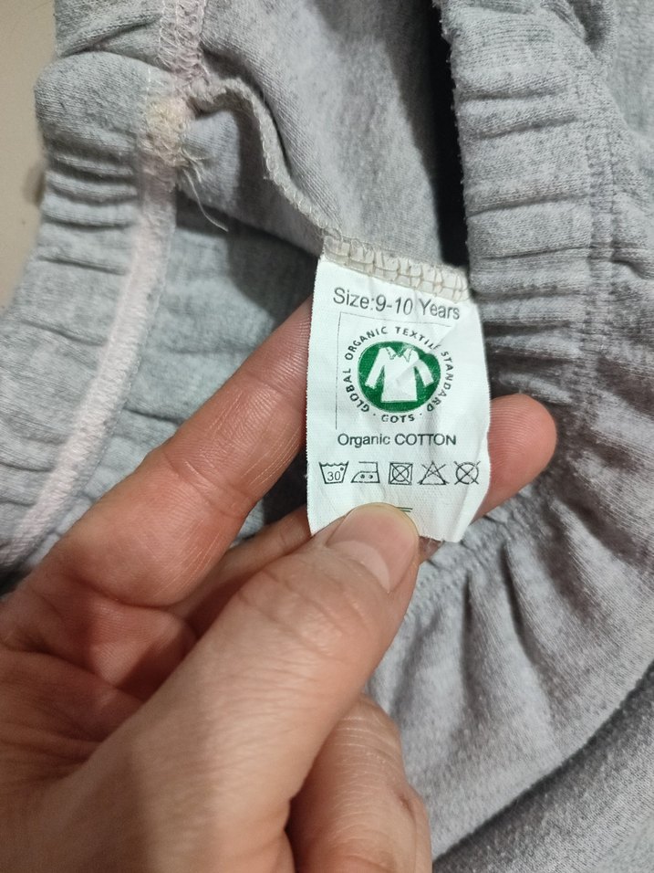 Gri Erkek Çocuk Bol Kesim Eşofman Altı - Görsel 3