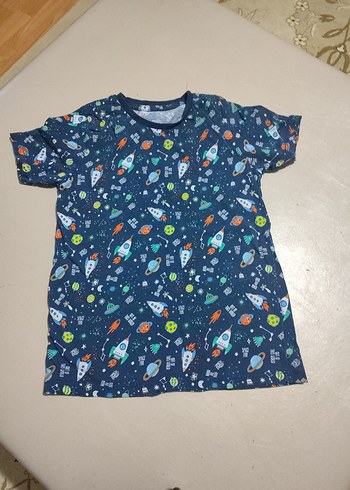 Renkli Baskılı Erkek Çocuk Kısa Kollu Pijama - Görsel 4