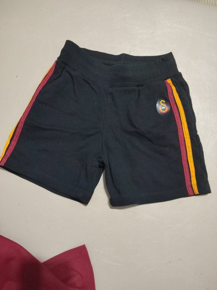 Erkek Çocuk Koyu Kırmızı Baskılı Sweatshirt ve Şort - Görsel 2