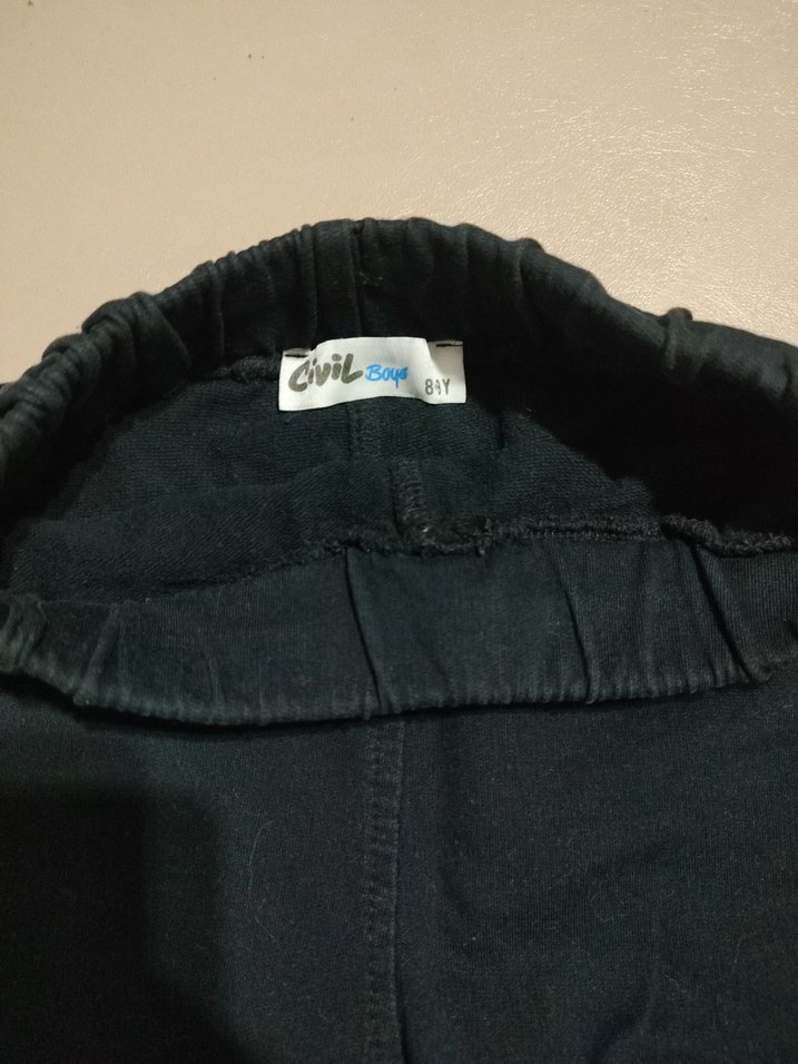 Erkek Siyah Elastik Bel Şort - Görsel 3