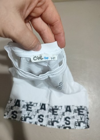 Beyaz Baskılı Erkek Tişört 8.9 yaş - Görsel 5