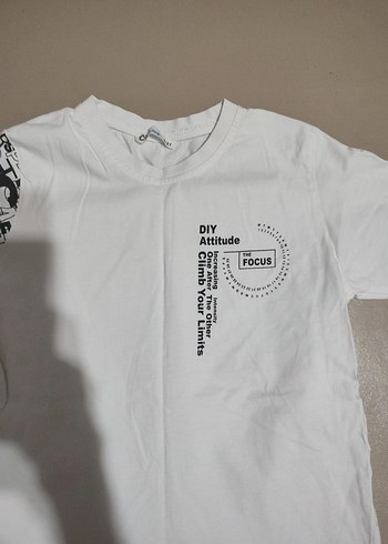 Beyaz Baskılı Erkek Tişört 8.9 yaş - Görsel 2