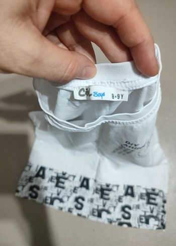 Beyaz Baskılı Erkek Tişört 8.9 yaş - Görsel 4