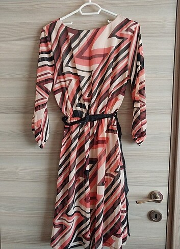 Kadın şifon elbise midi boy - Görsel 2