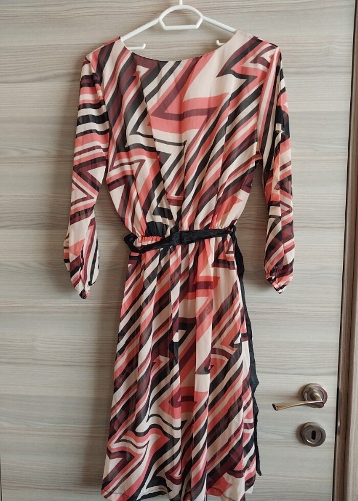 Kadın şifon elbise midi boy - Görsel 2