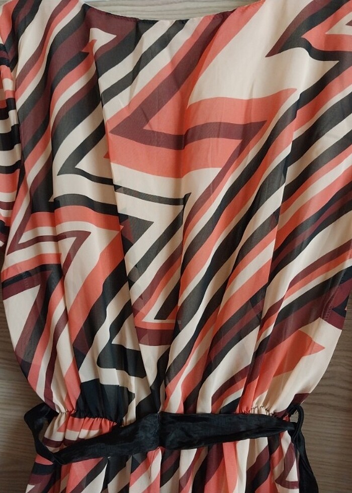 Kadın şifon elbise midi boy - Görsel 4