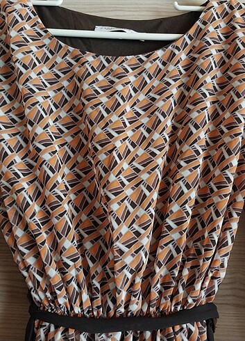 Kadın şifon elbise midi boy - Görsel 3