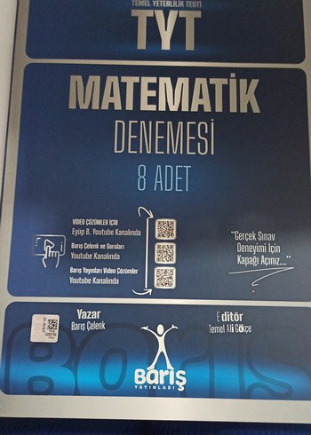 TYT Matematik Denemesi 8 Adet Barış Yayınları