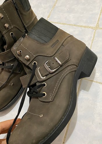 Süet Tokalı Kahverengi Biker erkek Bot - Görsel 2